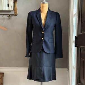 J. Crew Navy Blazer with Gold Buttons
